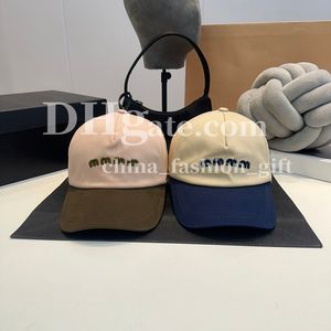 Tasarımcı Beyzbol Kapakları Renk Kontrastlı Patchwork Şapka Mektubu İşlemeli Kapak Seyahat Vizörleri Şapka Boş Zamanlı Çift Top Kap Açık Güneş Şapkası