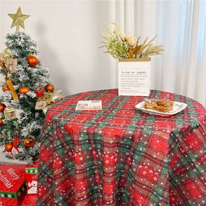 Nowy Rok świąteczny obrus Ins Red Plaid Jading Table Strale Prostokątne zdjęcie