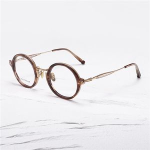 Optische Brillen für Männer Frauen Retro M3127 Designer Modeblässer Acetat Rahmen detaillierte Elastizität Rundstil Anti-Blau-Lichtlinsenplatte mit Kasten