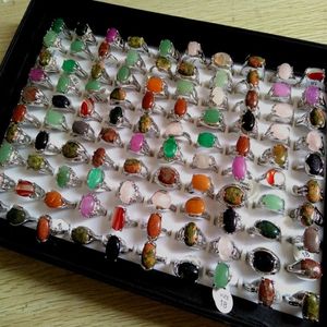 Lotes em massa 100pcs Vintage Luxo Ring Ring Tom de prata Clear Stone Beautiful Ring Wedding Party Ring Elegant Jewel2348