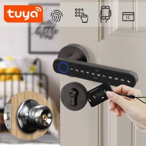 Control Fingerprint door lock with card keypad Smart door lock for bedroom Electronic lock with passcode App unlock for Interior doors