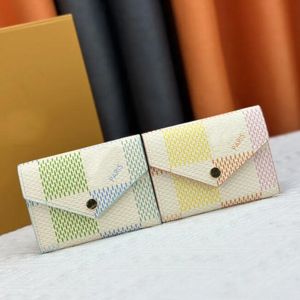 Mode Ny färggrön/rosa schackklämma Högkvalitativt kortplånbok Multiplikationskortposition Zero plånbok