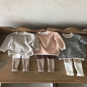 T-shirts Spring New Baby Cotton Striped Long Sleeve T Shirt Casual Infant Pullover Boys Bottoming Shirts Baby Girl Tee Kids Sweatshirt