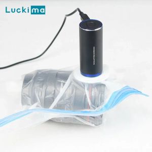 Sealadores Sacos de armazenamento de vácuo dos selantes para alimentos sous vide roupas cobertores mini máquina de embalagem de vácuo de bomba de ar USB para viagem em casa