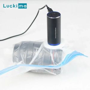 Sealers hushållsvakuumförvaringspåsar för mat sous vide kläder filtar mini USB luftpump vakuumförpackningsmaskin för hemresor