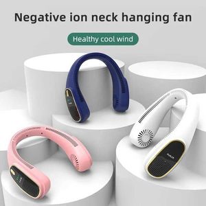 Portable Air Coolers Lazy person collar ceiling fan USB charging multi wind speed adjustable portable small outdoor fan Y240422