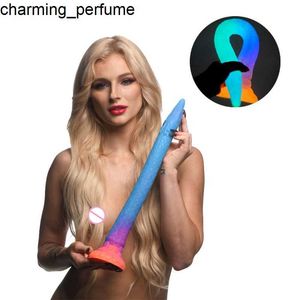 17.7in Luminous Anal Sex Toys Monster Dildo Tentacle Anal Dildo Long Anal Plug Butt Plug Silicone DRAGON Dildo For Women Men