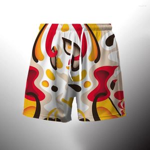 Shorts maschile 2024 Summer stampato geometrico Casualmente a manicotto corto Sport da esterno digitale traspirante