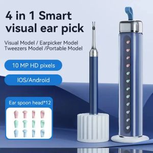 Kontrollera smarta visuella öronpinnar 1000W pixlar HD Endoskop Silikon Earpick Sueless Temperaturkontroll Ear Poinces Ear Clean