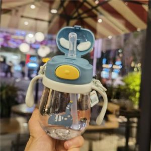 Бутылки с водой 250 мл милая бутылка на открытом воздухе портативное мультфильм пить туристическая спортивная чашка