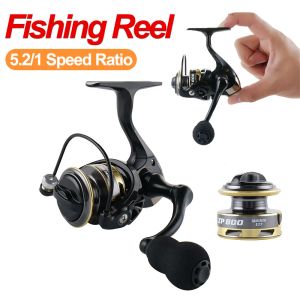 Accessoires ZP 500/800 Serie EVA Grip Ultra Leichte Fischereirolle 12+1BB Hochgeschwindigkeitsgetriebe Verhältnis 5.2: 1 Mini Spinning Reel Neu