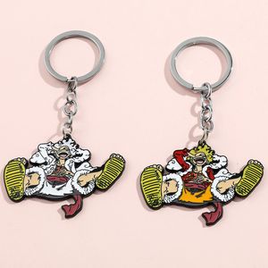 personagens japoneses de uma peça Keychain Keyring Filmes de anime fofos colecionará Metal Cartoon Backpack Hat Bag Sollar Acessório de lapela