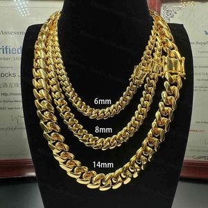 Whole Sale Price Cuban Necklace Gold Plated 6mm 8mm 14mm Hiphop Copper Cuban Link Chain
