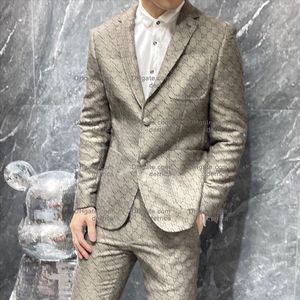 Mens Blazers Cotton Linen Fashion Coat Designer Jackets full letters Business Casual Slim Fit Formal Suit Blazer Men Suits Styles