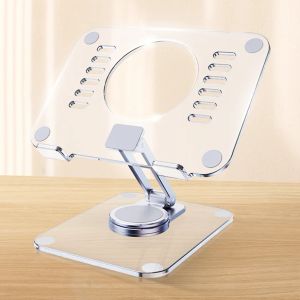 Stands Universal Tablet Holder Monte Stand Desktop Transparent Tablet Support Donslip regolabile per giocare a giochi guardando video