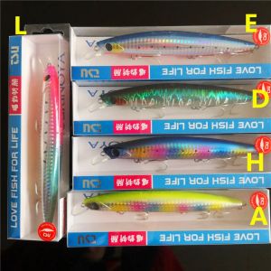 Aksesuarlar Tsurinoya 5pcs/lot dw109 135mm 26.4g batma minnow balıkçılık cazibesi süngü ultra uzun döküm tuzlu su deniz tabanı sert yem tackl