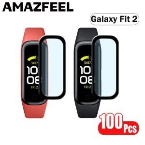 Accessori 100pcs/pack Film per Samsung Galaxy Fit 2 Screen Protector Film 3D Curved Protective per Galaxy Fit2 R220 Accessori per bande intelligenti