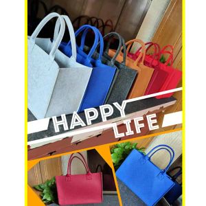 Bags 2021 Felt Handbags Simple Shopping Bags Gift Packing High Quality Lightweight Large Capacity Shoulder Bags Big Size Dropshipping