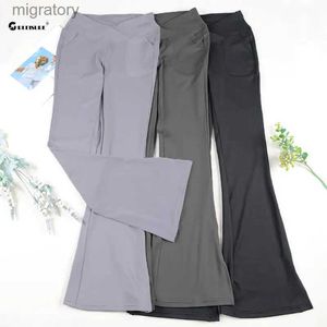 Traccettaci da donna Chrleisure - Pantaloni croce per donne Pocchi laterali di formazione allenatore di leggings supervisori Elasticolo sportivo Elastico orlo YQ240422