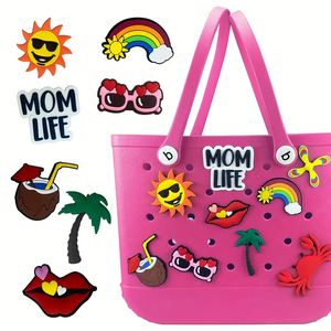 Bogg Bag Decorative Accessy Set Set Rubber Diy украшения для XL XXL Eva Totes Beach Bag Bag (только аксессуары, сумка не входит