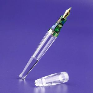 Pens Majohn S5 Çeşme Kalem Reçine Damlalı Kalem Şeffaf Iridyum 0.38/0.5mm Largecapity Mürekkep Saklama Okul Ofis Yazma Kalemleri