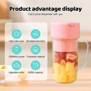 Juicers Small USB Rechargeable Blender Fruit Juicer Rechargeable Fruit Juicer Portable Blender Waterproof Plastic Material 20CC