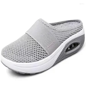 Scarpe casual Donne pigro spesse ad aria cuscino in rete vuota per sacca snegatori sneaker da ginnastica singolo