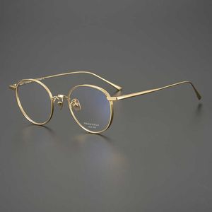 Óculos de sol designers Zengyong Os mesmos óculos de titânio puro quadro GMS-835 Ultra Light Pure Titanium Glasses Frame pode ser equipado com Myopia Anti-Blue Light Fashion Sim