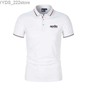 Camisas masculinas Aprilia Racing RSV4 Camisa Mens Sólida Camisa de Maga de Monga Curta