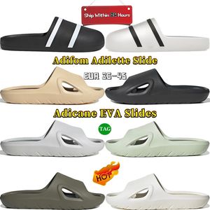 Designer tofflor glider svart vit kolkräm sandstrata grå grön oliv adicane eva adifom adilette glid män platt toffel kvinnor avslappnade sandaler skrapar sandal