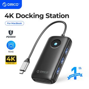 HUBS ORICO USB C HUB 4K HDMICAPTIBLE MULTI ADAPTER for Apple MacBook M1 M2 Windowsラップトップアクセサリードックステーションスプリッター