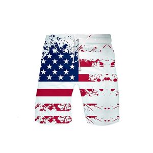 USA Flaggen Amerikanische Stars und Streifenbrettshorts Kofferraum Sommer Schnell trockener Strand schwimmen Männer lässig Kurzhose Kleidung 240409