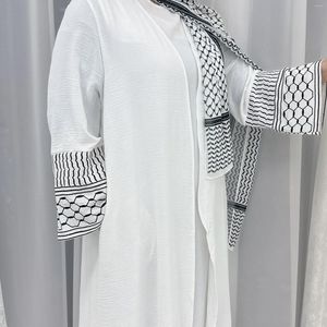 Cardigã modesto de roupas étnicas Ramadã para mulheres Eid Dubai DuBai ABAYA DRESSO DO ORIENTE DO ORIENTE DO ORIENTE DO ORIENTE DE