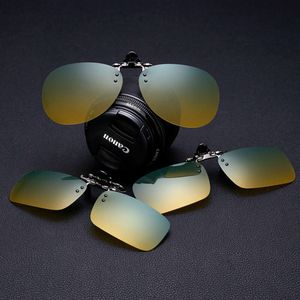 New Sunglasses Day Night Dual Use Myopia Clip Driving Anti High Beam Glasses