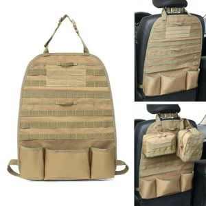 Förpackar Tactical Molle Car Seat Organizer Seat Back Hunting Bag Universal Seat Cover Fasen Panelen Bil Seat Cover Protector