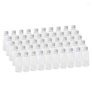 Storage Bottles 100Pcs Plastic Bottle With Aluminium Screw Cap Travel Kit Empty Refillable Jars 5ml To 100ml PET Cosmetic Container