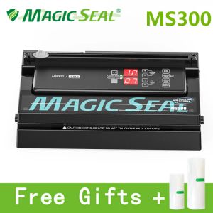 Sealadores Magic Seal Vacuum Sealer Professional Commercial Sealing Machine totalmente automática Máquina de vedação doméstica MS300