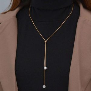 Collane a pendenti di marca di lusso placcati Collane per perle per perle da design a pendente perle Accessori per le gioielli a catena senza scatola