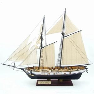 Träskala Model Ship 1130 Assembly Sats Classical Sailing Boat Harvey 1847 Kits 240408