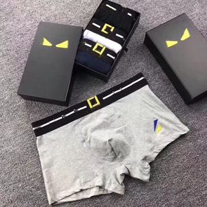 Designer Herren Unterwäsche sexy Männer zu Grundlage für Luxusmarkenbrief Stickboxer für Man 3pcs mit Box