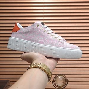 Seashell Barocco Greca Jacquard sneakers Casual Shoes Designer Men Shoe White Thick-soled Round Toe Platform Trainers Comfort Walking