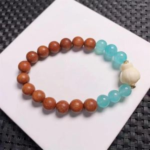 Länkarmband 8mm naturliga Amazonite -armband kvinnor trendiga reiki helande elastisk yoga energilandsmyckesgåva 1 st.