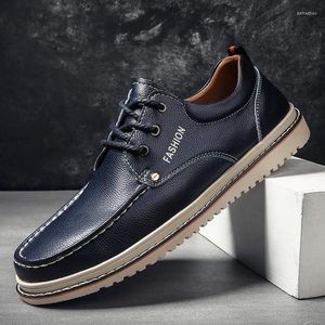 Casual Shoes Marke Frühling Herbst Herbst Leather Geschäft Oxfords Männer Mode britische Stil hautfreundlicher Minimalist für