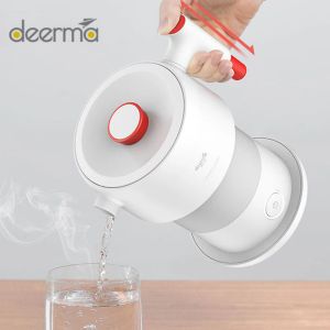 Kettles Deerma Portable Electric Kettle Foldable Electric Water Boiler Travel Electric Kettle for Heating Water 0.6L with Storage Bag