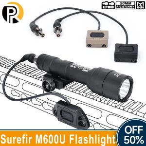 Scopes Tactical SureFir M600 M600U強力なエアソフトピストル懐中電灯モドボタン圧力スイッチ武器ライフルハンティングスカウトサーチライト