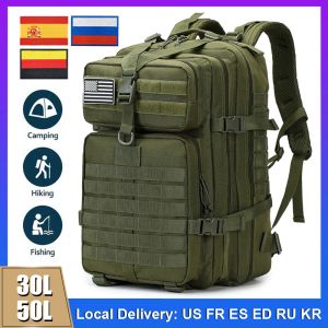 Packs 30l 50 l Army Tactical Rucksack Männer 900d Nylon Outdoor Travel Rucksack Bag Wanderungen Rucksäcke Outdoor Camping Trekking Jagdtasche