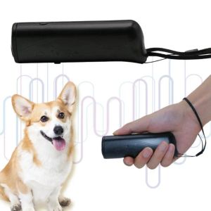 Репелленты питомца Dog Repeller Whistle Antive Barking Stop Bark Traine Device Trainer Led Ultrasonic 3 в 1 поставки по борьбе с собаками по боя