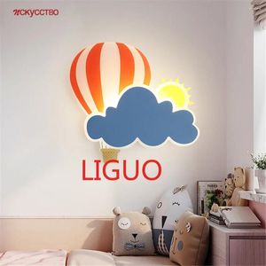 Wall Lamp Children'S Room Balloon Clouds Acrylic Led Kids Bedroom Bedside Sconce Nursery Corridor Aisle Night Lights Fixtures