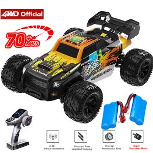 CAR 4WD Super Brushless RC -bil 50 eller 70 km/h snabb höghastighet Vattentät fjärrkontroll utanför vägmonster 4x4 Truck Toy för vuxna barn