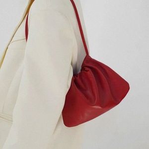 lady Pu Leather Drawstring Shoulder Bags Women Underarm Bag Fi Commuter Solid Color Bag Classic Bolsos All-match X4Rr#